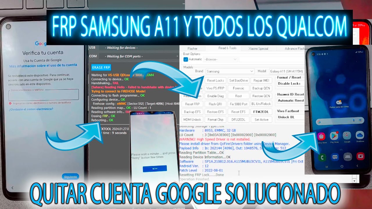 FRP SAMSUNG A11 NUEVO METODO SIN DESTAPAR NO APK QUITAR CUENTA GOOGLE A115M FUNCIONAL PARA OTROS