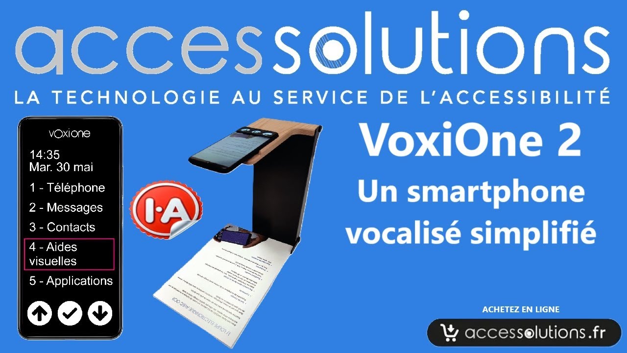 VoxiOne 2, un smartphone vocalisé simplifié pour les mal-voyants et les non-voyants.
