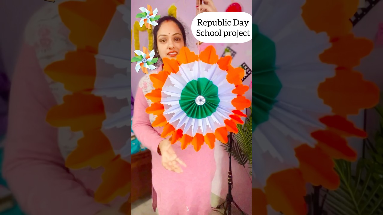 Tiranga 🇮🇳 paper crafts for school project #satisfying #shorts #art #craft #republicday