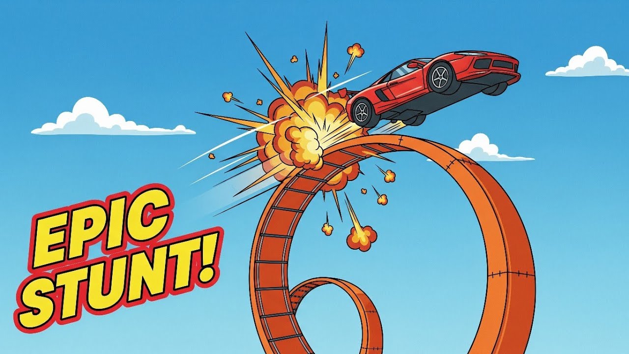 🚗 Mega Car Stunt Race 3D | Epic Crashes & Loops! 😱 #SimVerse