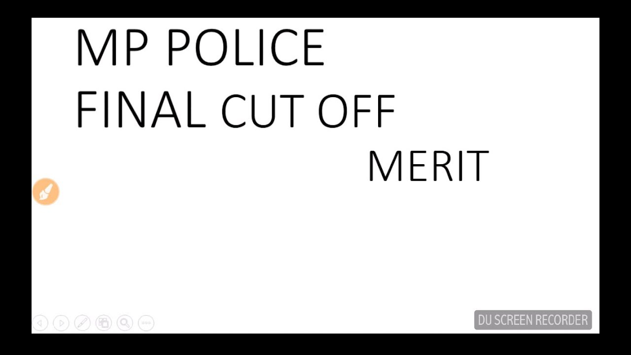 MP POLICE FINEL MERIT LIST CUT OFF 2017