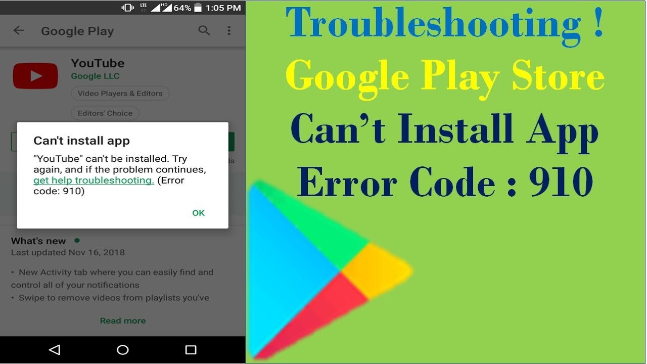 How To Fix Play Store Can't Download App Error Code 910 On Android Phone
