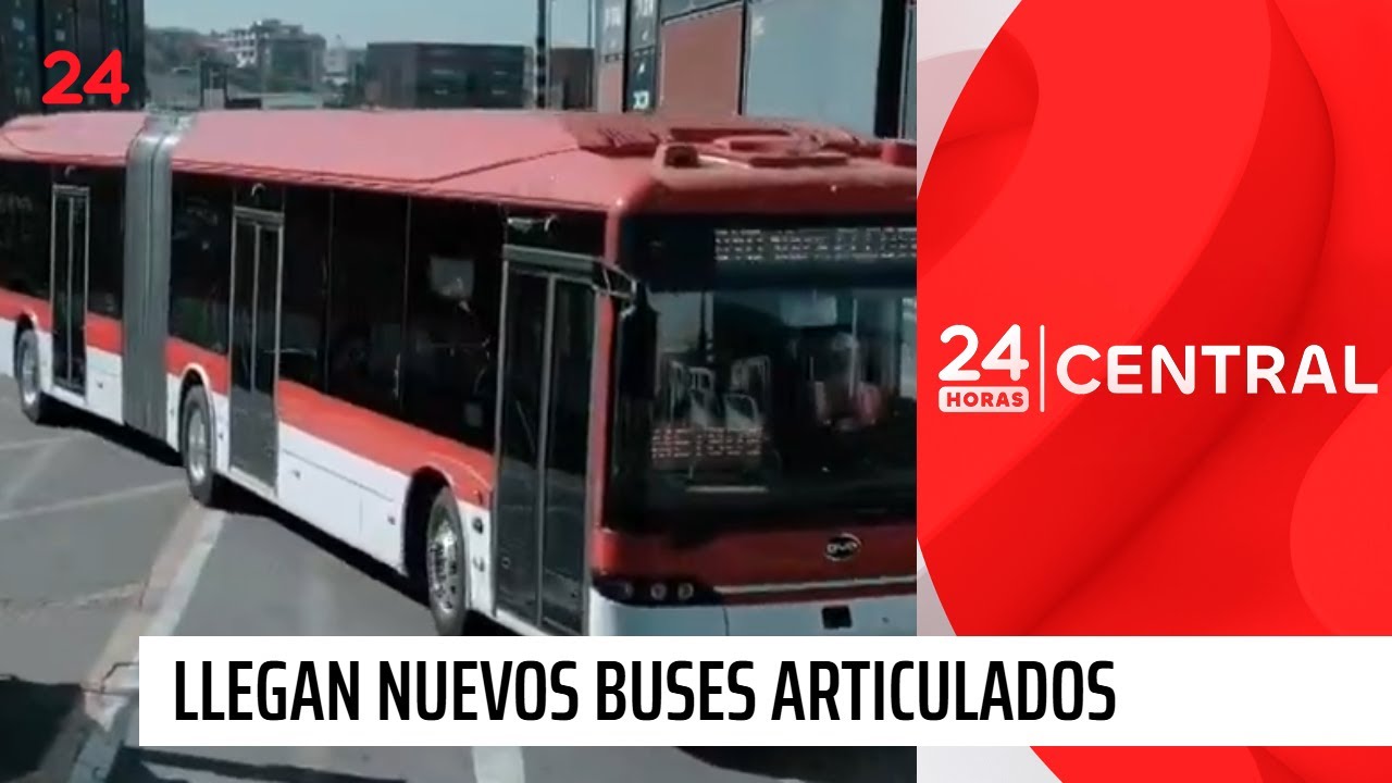 Llegan buses el&eacute;ctricos articulados al sistema RED | 24 Horas TVN Chile