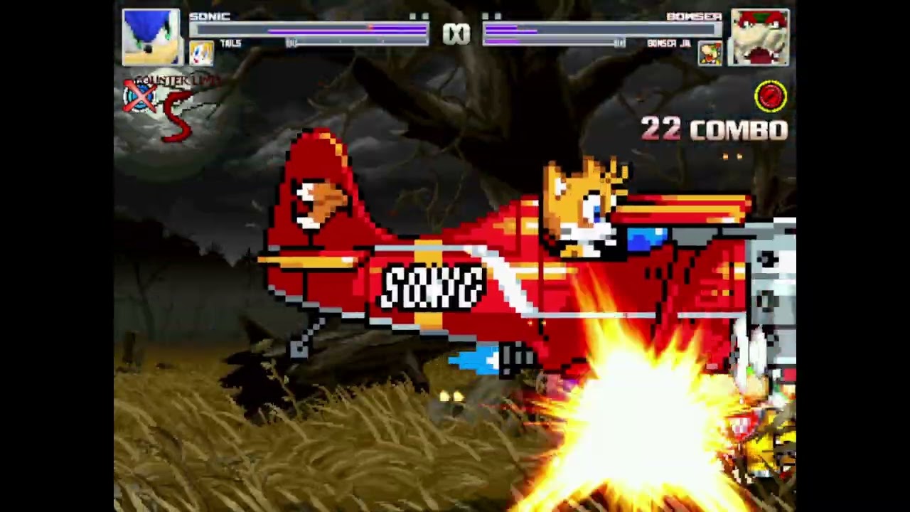 MUGEN Request: Team Modern Sonic (TEA2) VS Bowser (OHMSBY) and Bowser Jr.
