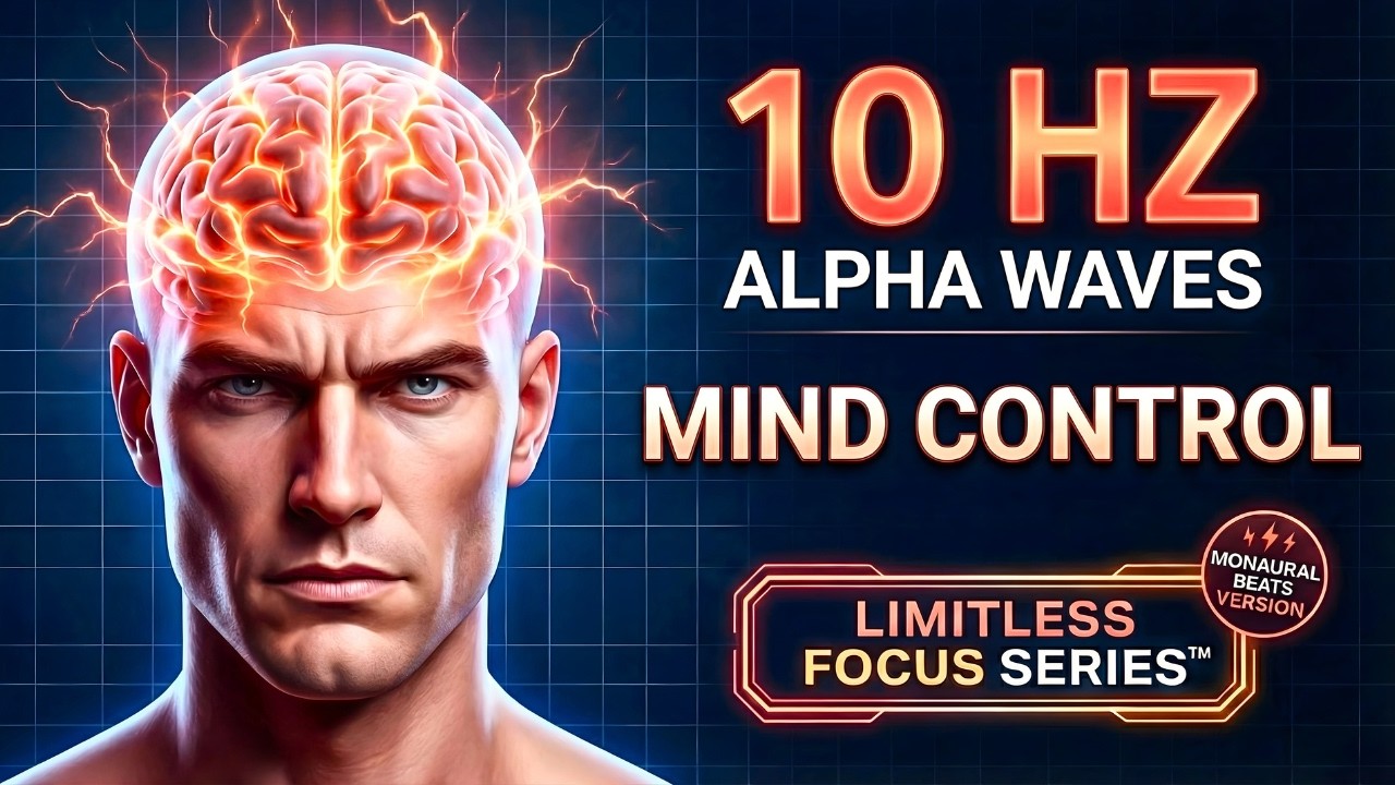 10 Hz Alpha Waves Monaural Beats | Limitless Focus Series™ | Mind Control