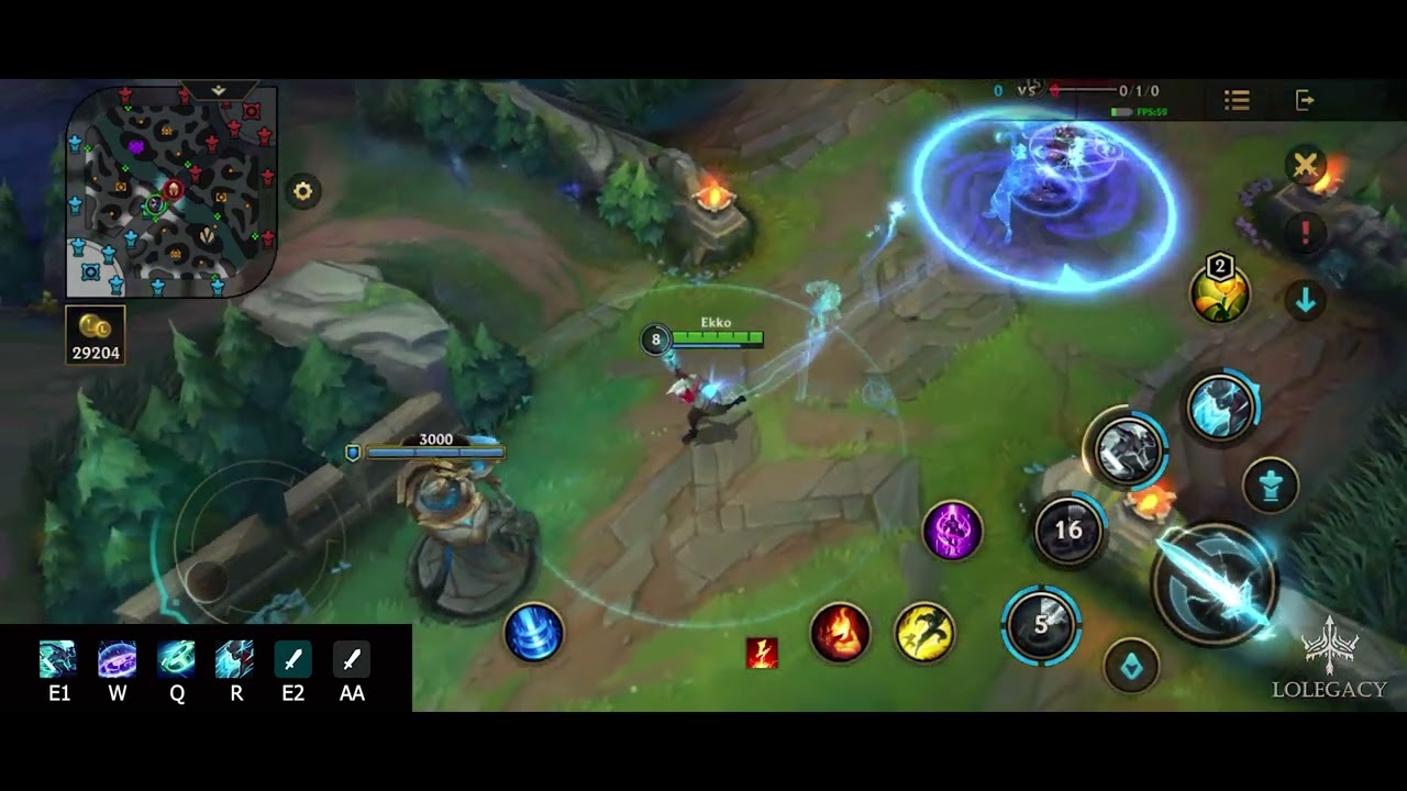 WILD RIFT - Ekko Surprise Turn Combo
