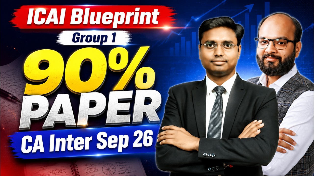 ICAI Blueprint Group 1 CA Inter Sep 26 | CA Inter Preparation Strategy | Imp. Chapters & Study Plan