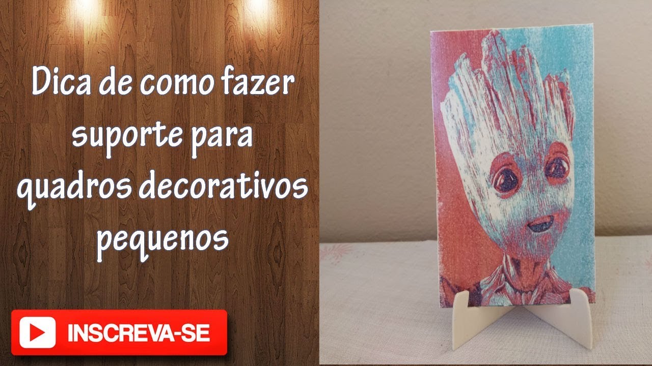 Dica como fazer suporte para quadro decorativo pequeno