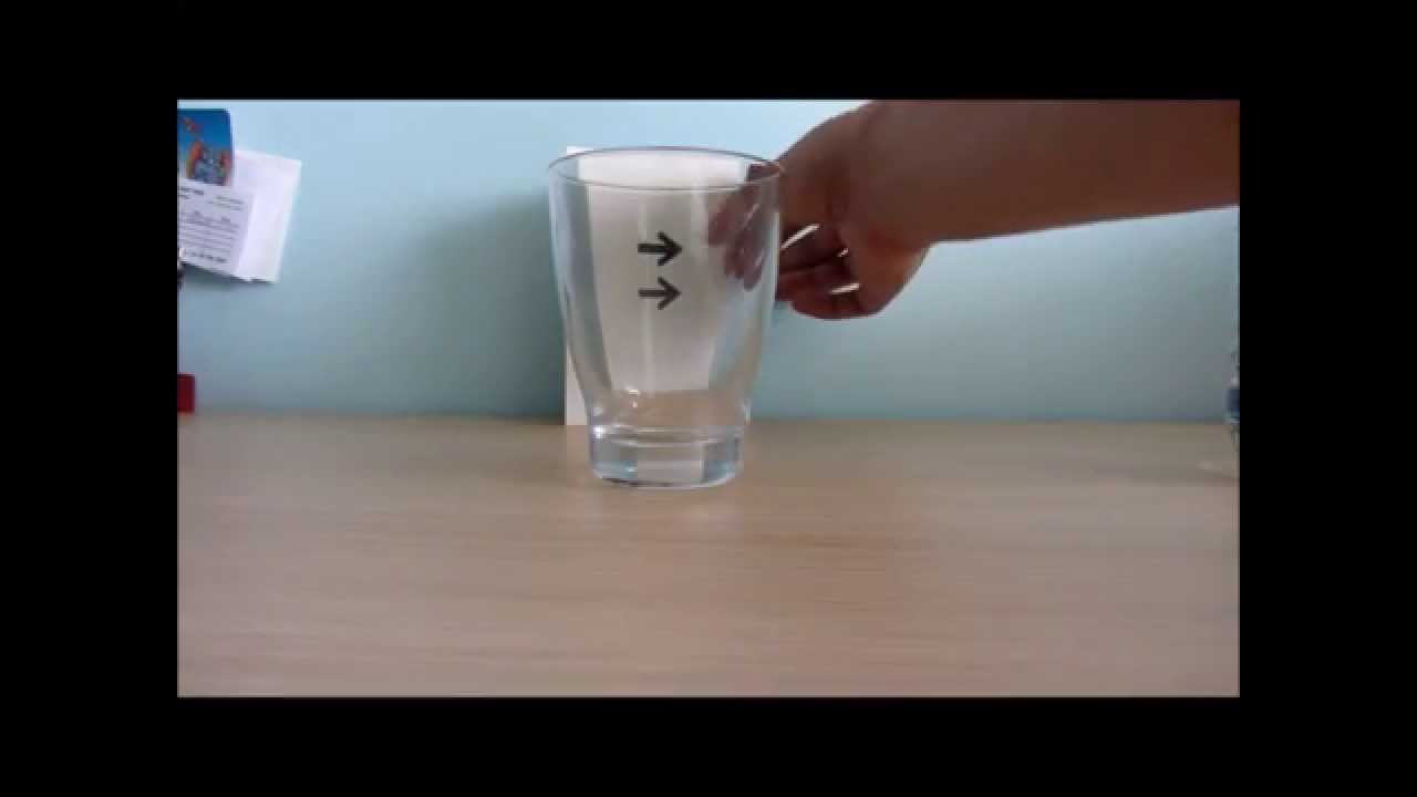Experimento casero: Refracci&oacute;n: flechas giradas.