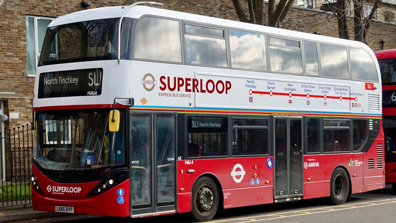 London Superloop Bus Route SL1 - North Finchley to Walthamstow - Subtitles