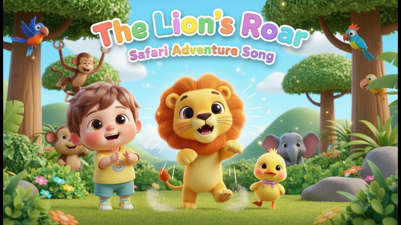 The Lion’s Roar — Safari Adventure Song, Nursery Rhyme, Toddler Learning, Animal Fun, and Play