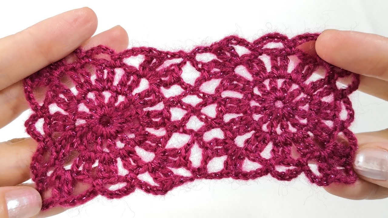 Tığ işi Yelek / Şal / Hırka Motif Örneği ve Birleştirme ( motif 67 )