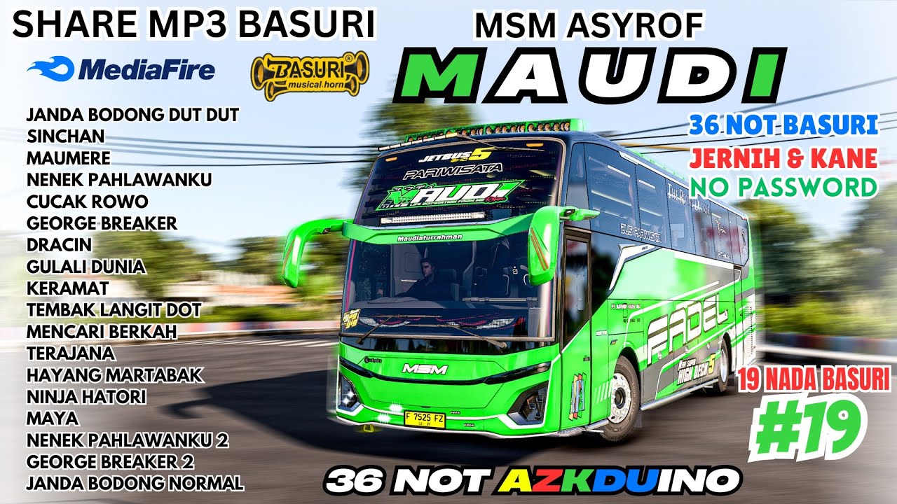 BASURI VIRAL KETUA ❗ SHARE BASURI 😎 36 NOT MAUDI ASYROF ❗ MP3 BASURI BUSSID 4.4.1