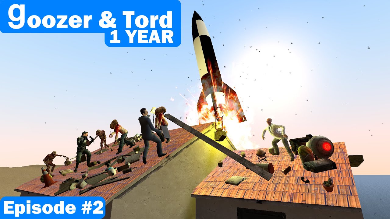 ZOMBIES ATTACK while a GIANT ROCKET LAUNCHING?!?! (Goozer & Tord | Episode #2 | 1 Year Anniversary)
