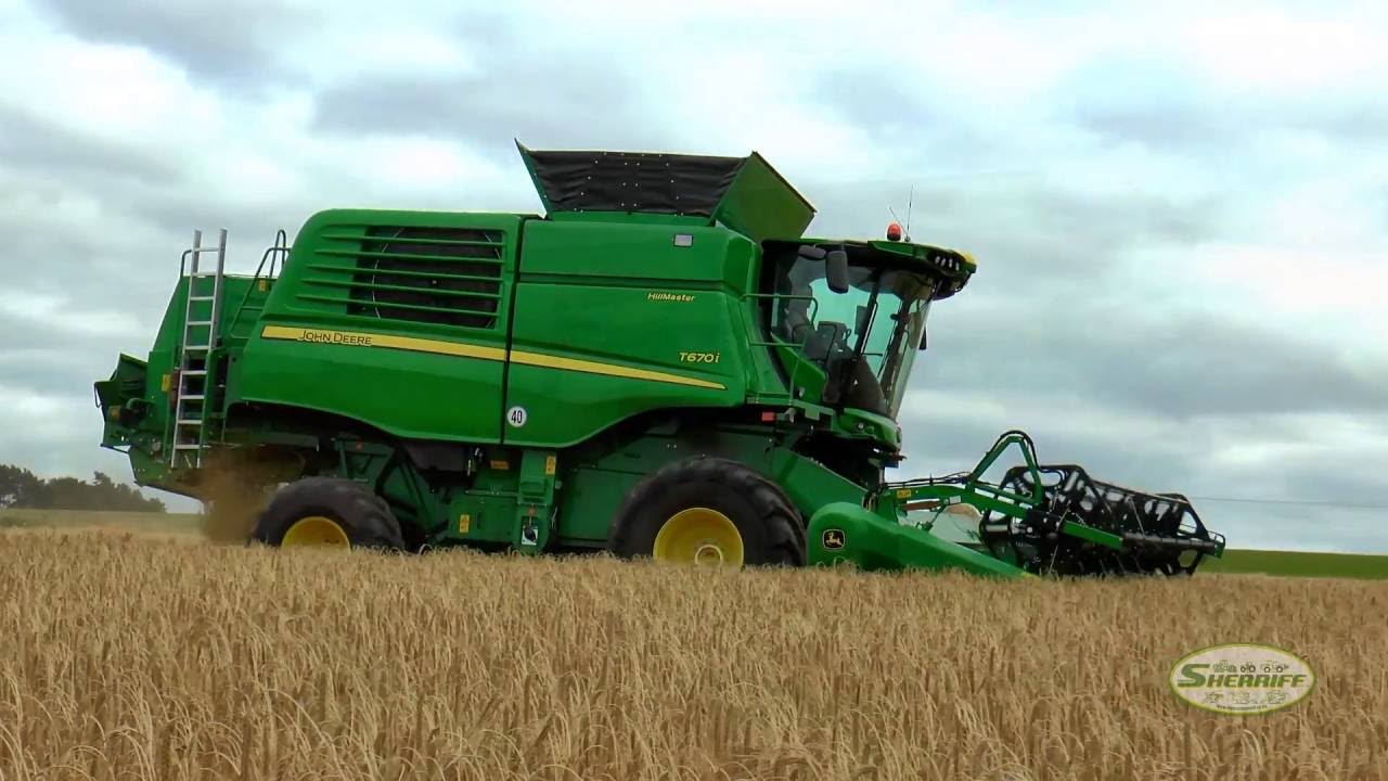 The NEW T670i Combine Harvester in Winter Barley