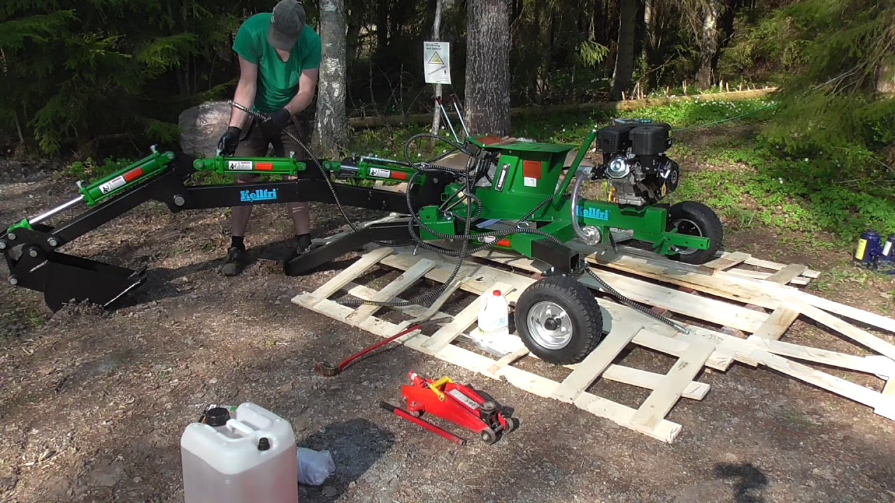 Assembly of a Kellfri backhoe and test run