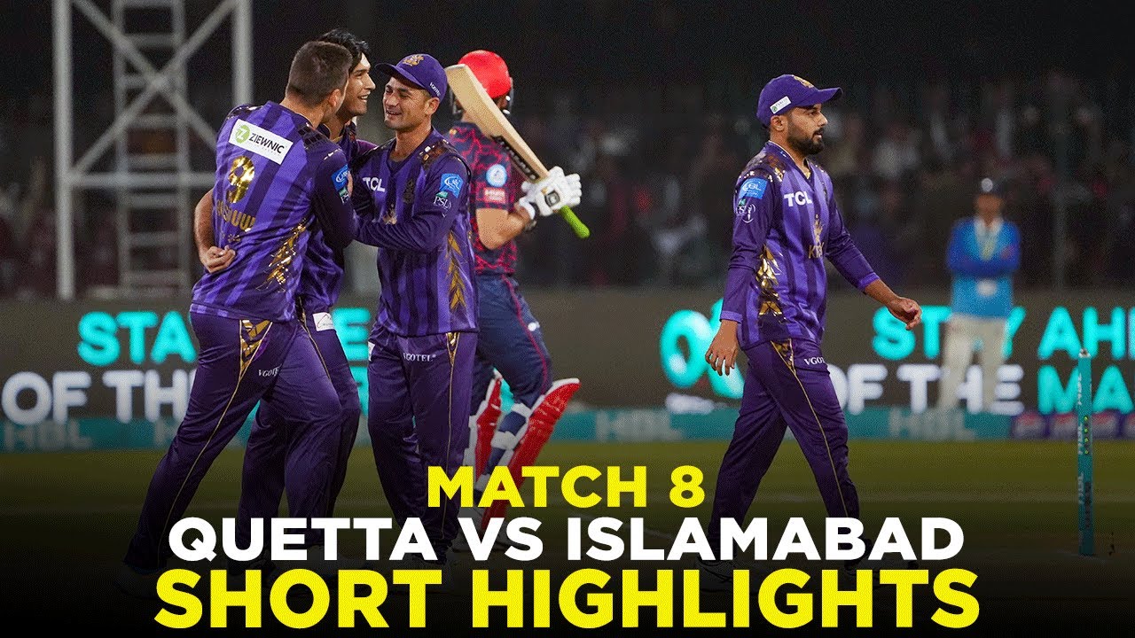Short Highlights | Quetta Gladiators v Islamabad United | Match 8 | HBL PSL 9 | M2A1A