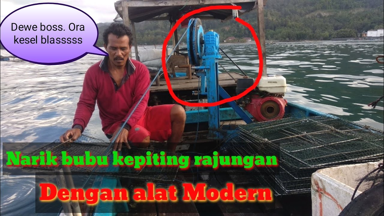 PROSES PENGANGKATAN BUBU KEPITING RAJUNGAN || TANPA KELUAR KRINGAT BOSSSS....!!!!!