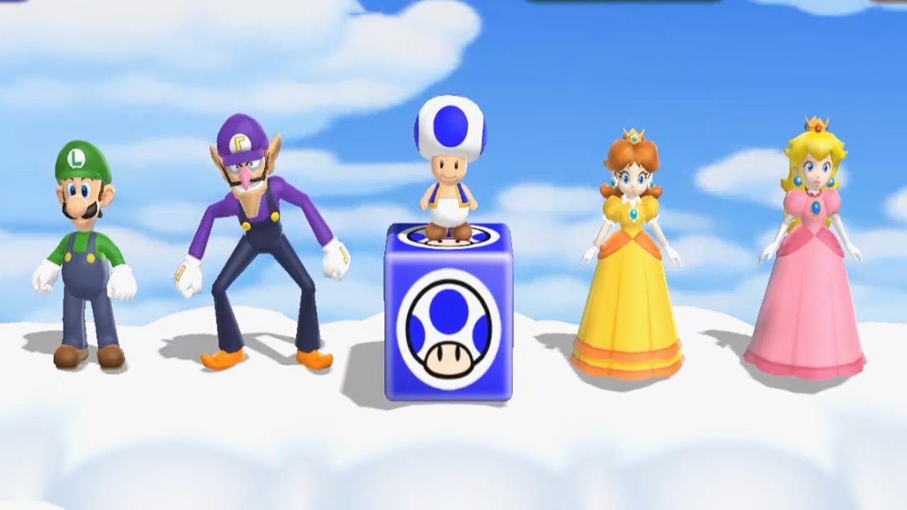 Mario Party 9 High Rollers - Luigi vs Waluigi vs Daisy vs Peach| Teebe Games