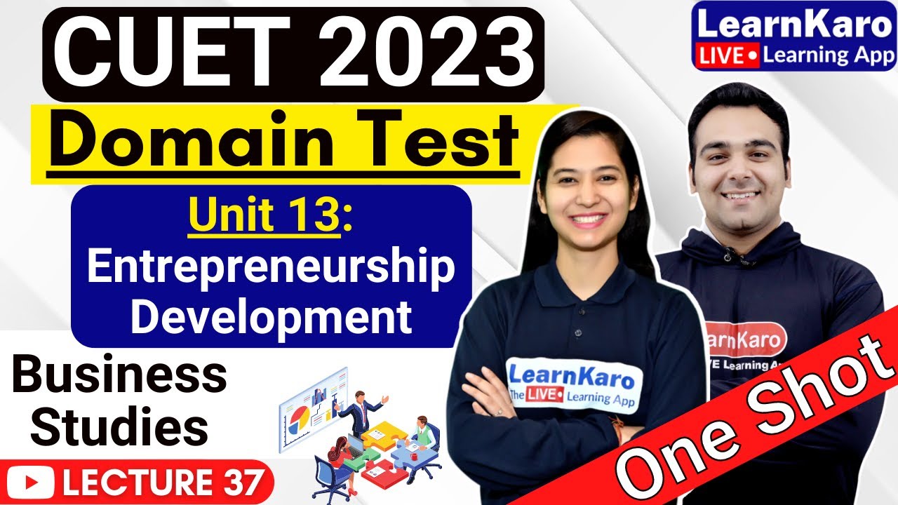 CUET 2023 | Domain Test | Business Studies | Entrepreneurship Development
