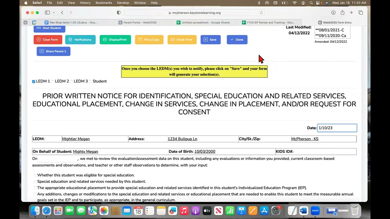 Parent Portal Demo