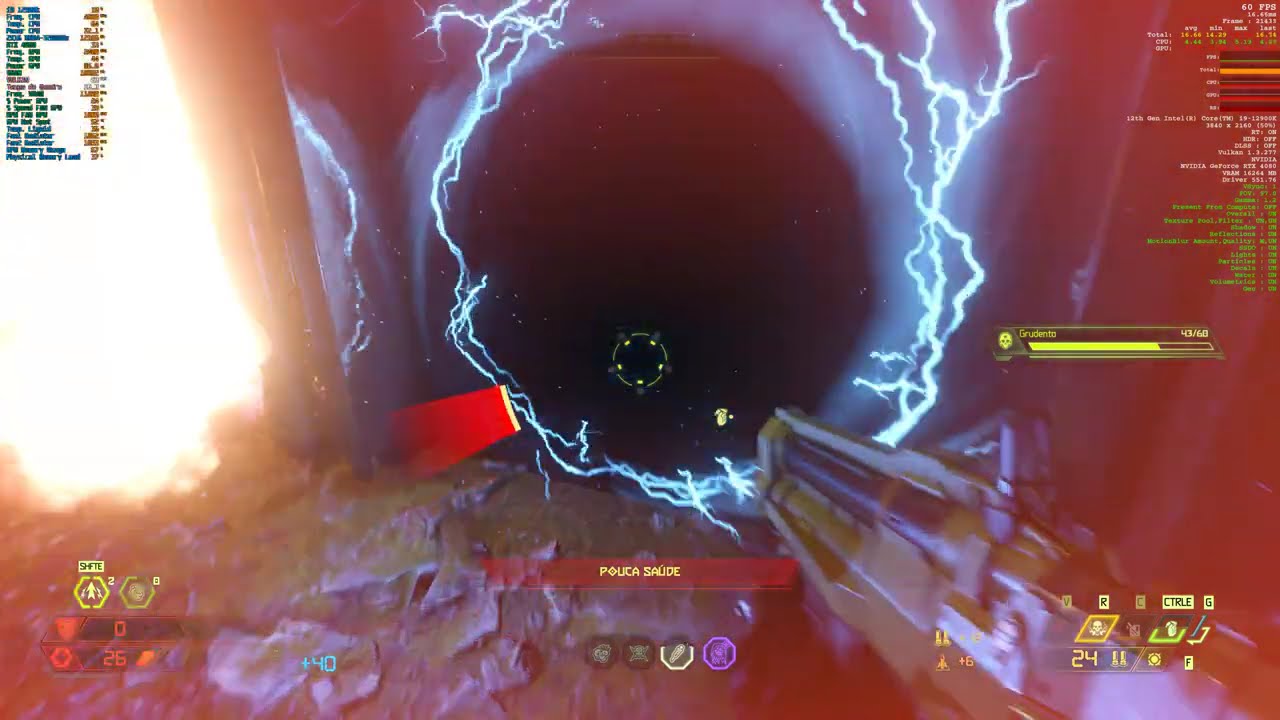 RTX 4080 | i9 12900K - Doom Eternal #4 - 4k [DLSS OFF] | Ultrapesadelo S | RT ON | 60Fps - Benchmark