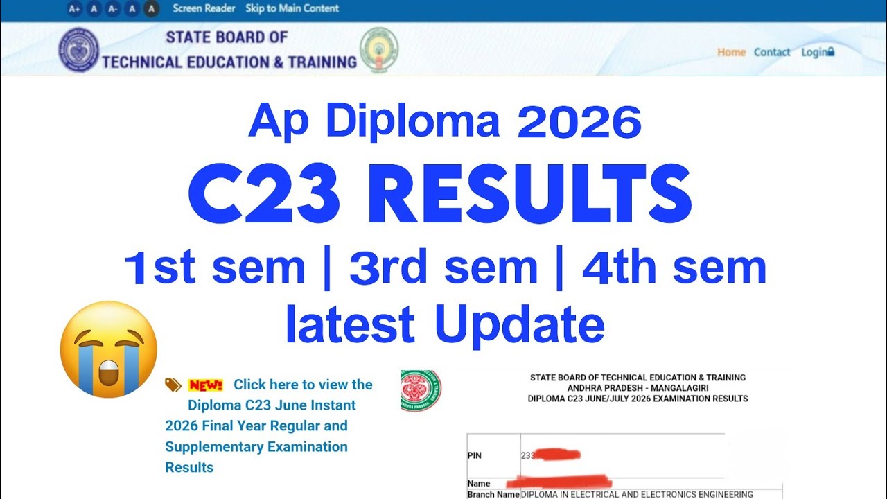 ap diploma c23 results 2026 | 1st sem | 4th sem | instant supply results release |  expect this week