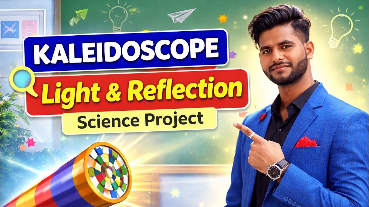 Kaleidoscope Working Model😱 | Light and Reflection | Easy Science Project l Science Class 5th, 10th🔥