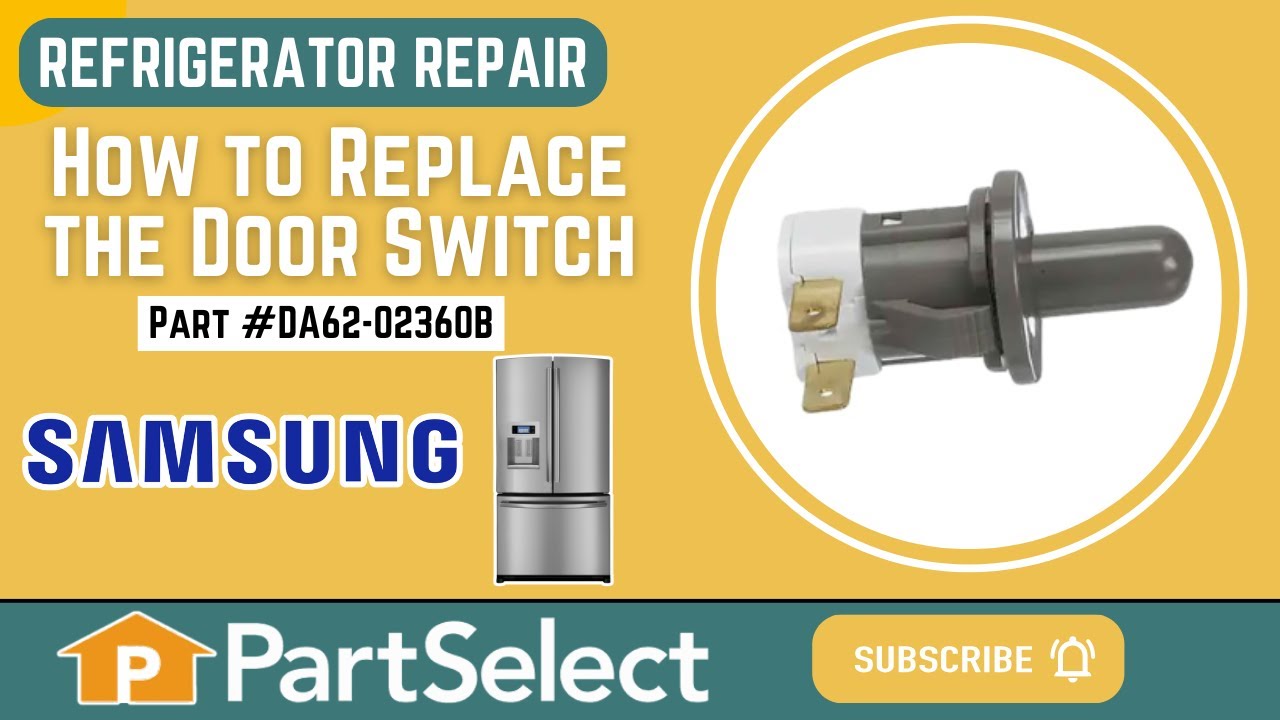 Samsung Refrigerator Repair - How to Replace the Door Switch (Samsung Part #DA34 0066C)