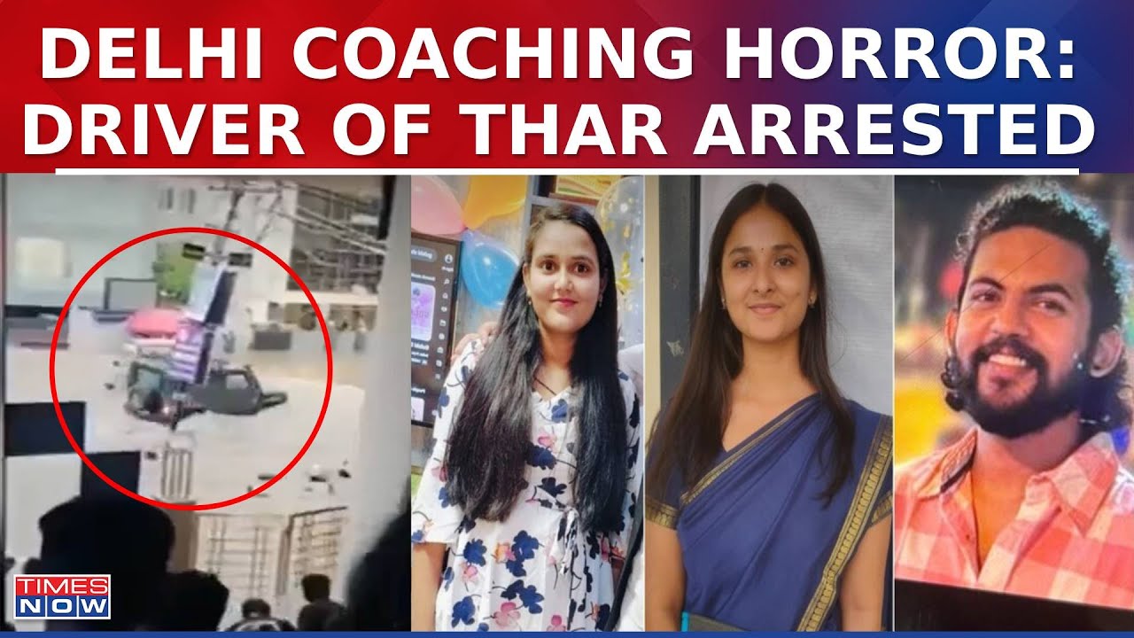 Delhi Police Book Thar Driver for Damaging Gate of Flooded Old Rajendra Nagar IAS Coaching Center
