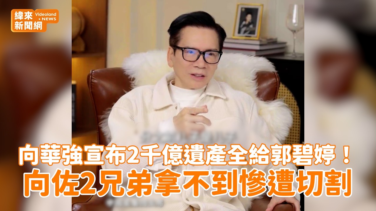 向華強宣布2千億遺產全給郭碧婷！向佐2兄弟拿不到慘遭切割@videolandnews