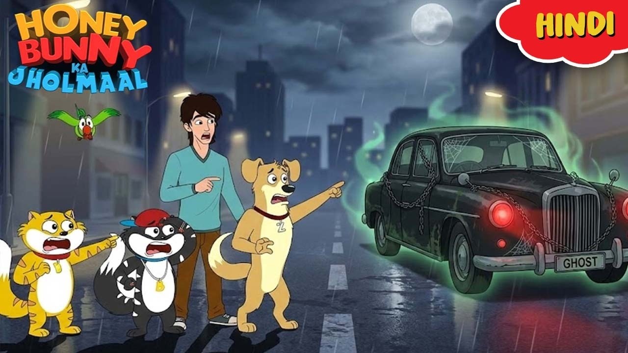 Honey Bunny ने देखा Road पर चलती बिना Driver की Ghost Car | Gags In Hindi | Kids Show|Funny Video