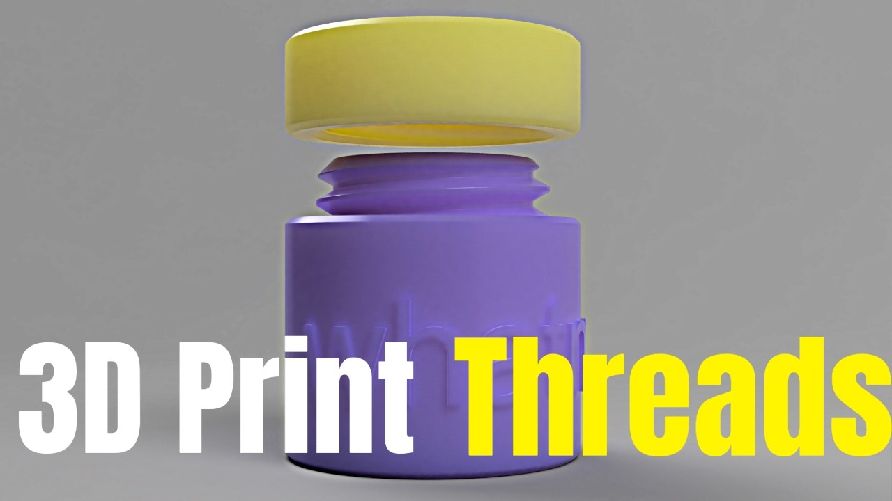 3D Printed Threaded Jar Fusion 360
