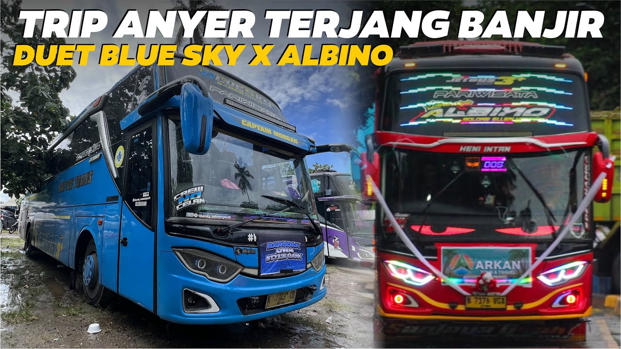 MOMEN SPESIAL🤩DUET SERU RAYYEN BLUE SKY & SANJAYA ALBINO TRIP ANYER HUJAN DERAS TETEP FULL BASURI 🥳