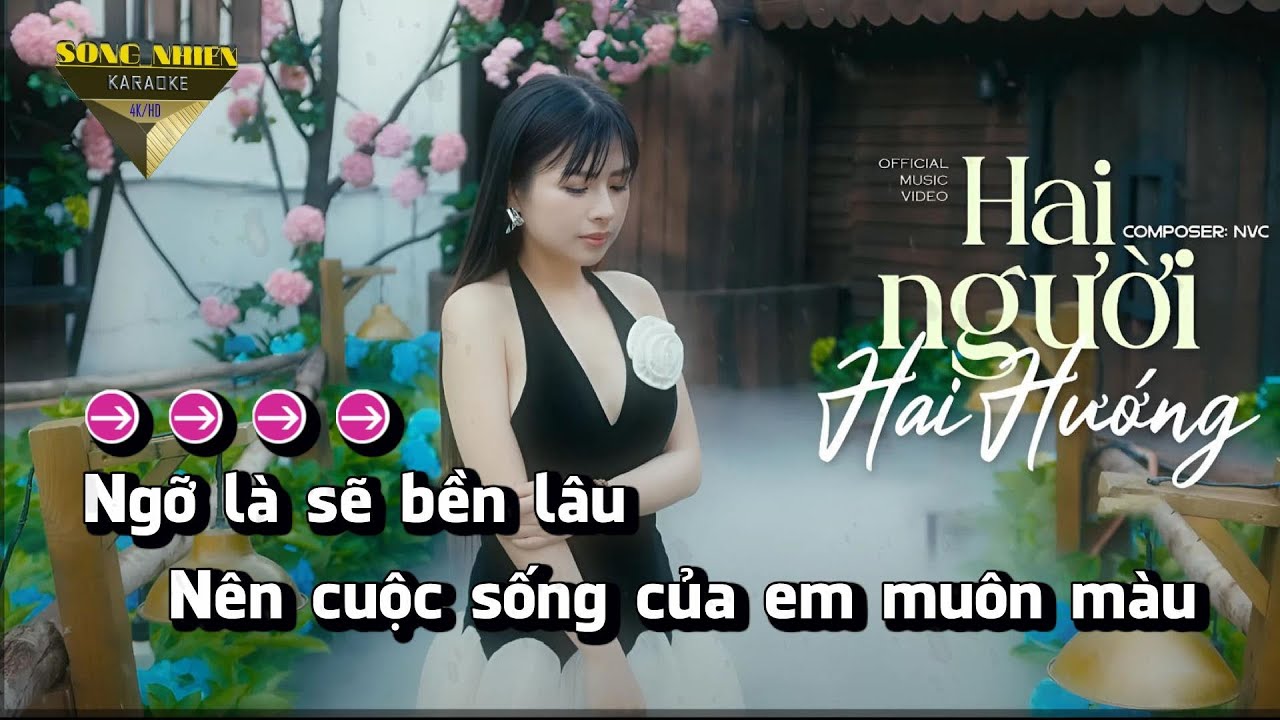 HAI NGƯỜI HAI HƯỚNG | KARAOKE TONE NỮ - PINKY VANH ( Ngỡ là sẽ bền lâu........