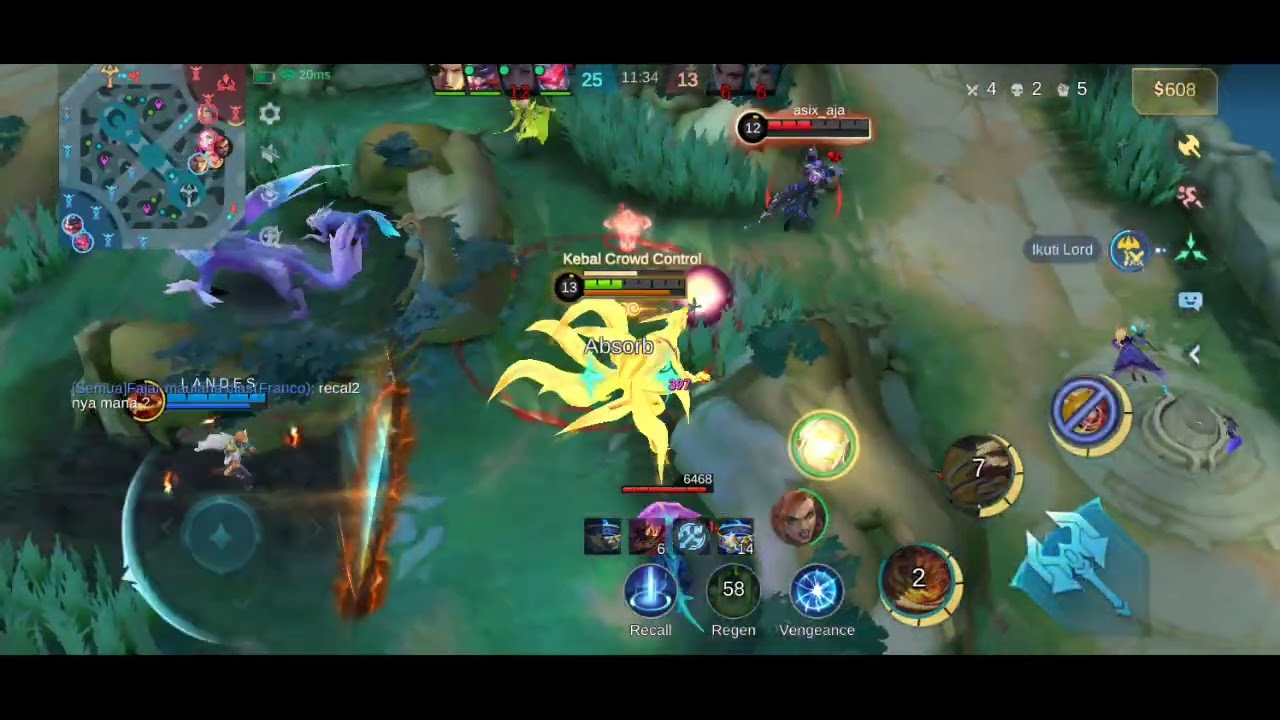 Gamplay Lukas skin naruto | Membantai tapi blunder tim