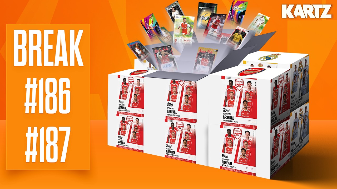 BREAK #186 #187 | Topps Real Madrid Team Set 25/26 case | Topps Arsenal Team Set 25/26 case