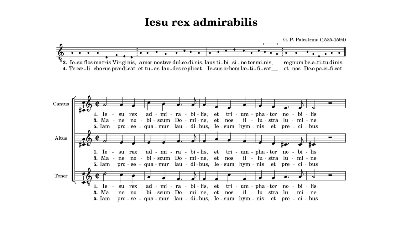 Jesu Rex Admirabilis - Tenor