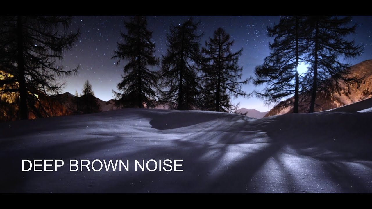 Deep Brown Noise for Sleeping & Focus | 10 Hours | Dark Night Snow Ambience