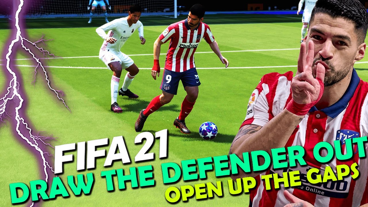 How to DRAW THE DEFENDER OUT in FIFA 21 | OPEN UP GAPS TO SCORE MORE GOALS | FIFA 21 TUTORIAL