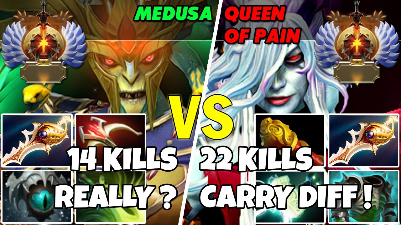 MEDUSA (Carry) vs QUEEN OF PAIN (Carry) - Epic Battle Of Immortal Rank Dota 2 Players - Z Dota 2