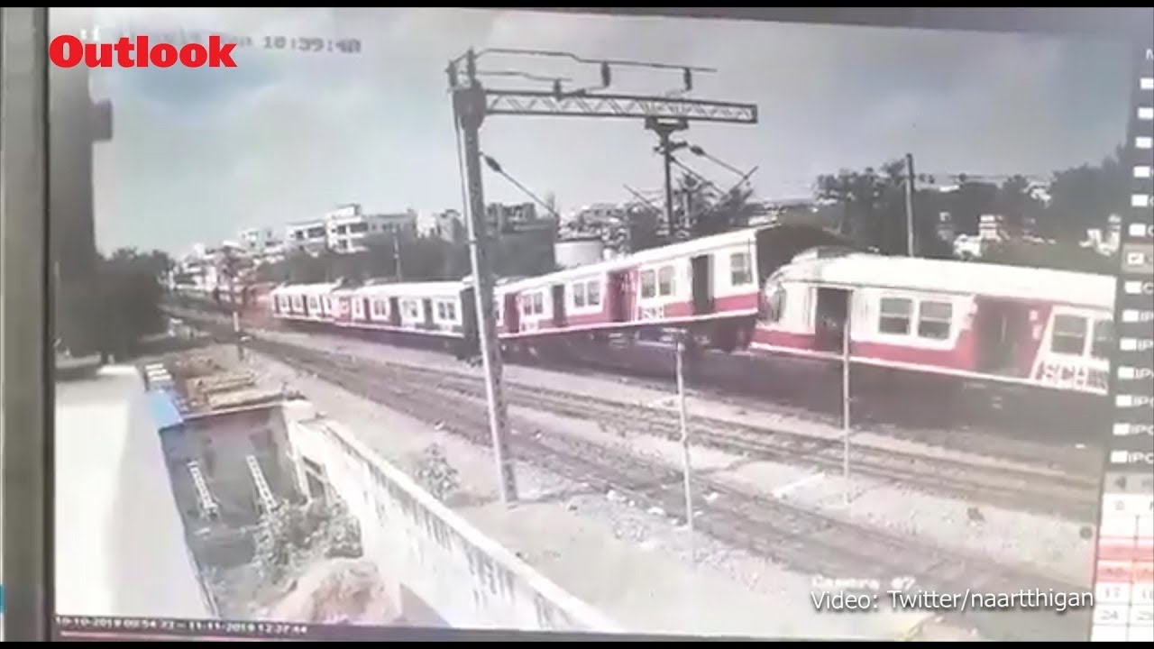 Moment When Two Trains Collided At Hyderabad's Kacheguda Railway Station