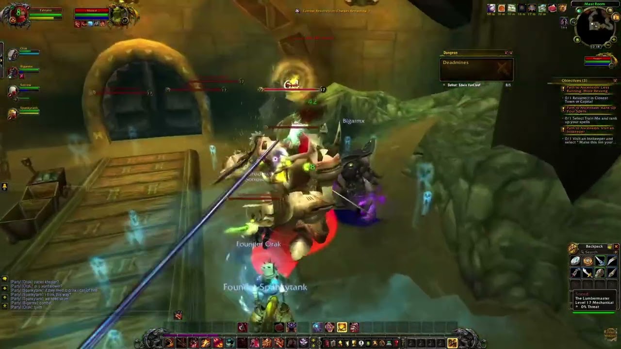 CoA Conquest of Azeroth Ascension Deadmines Dungeon Run Reaper Tank, Barbarian PoV Stress Test