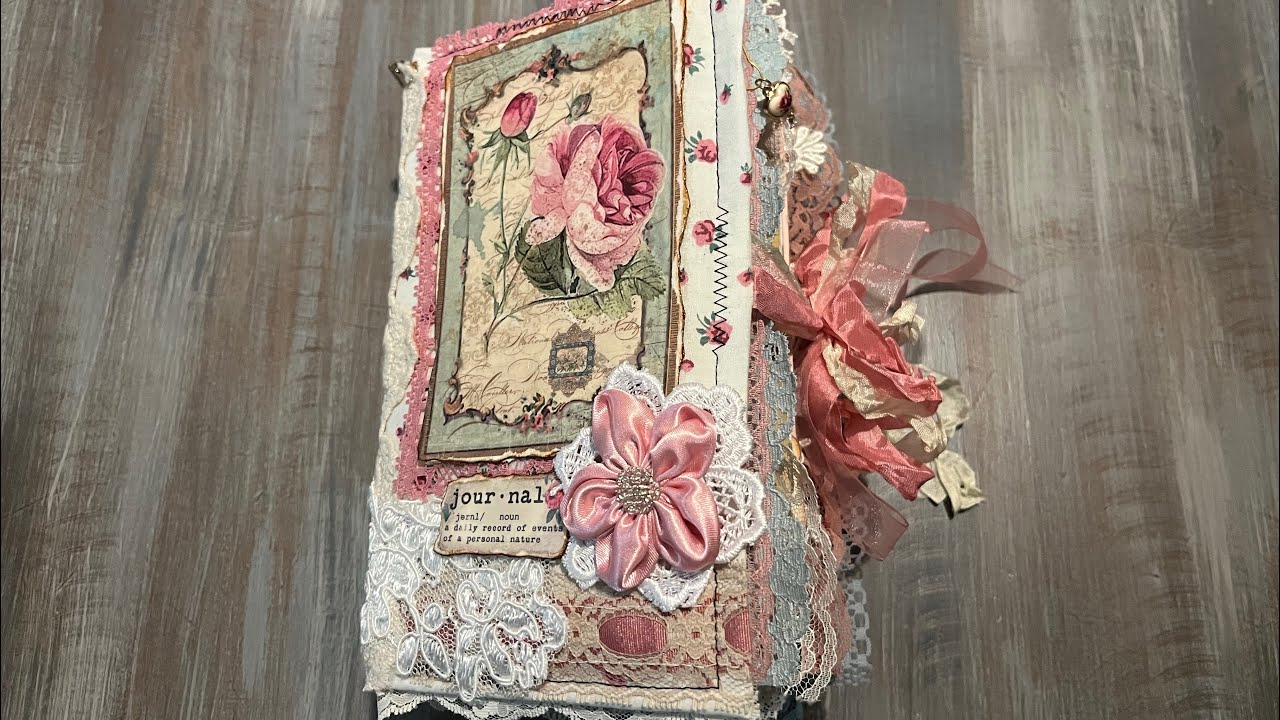 Vintage Rose theme Junk Journal Flip Through