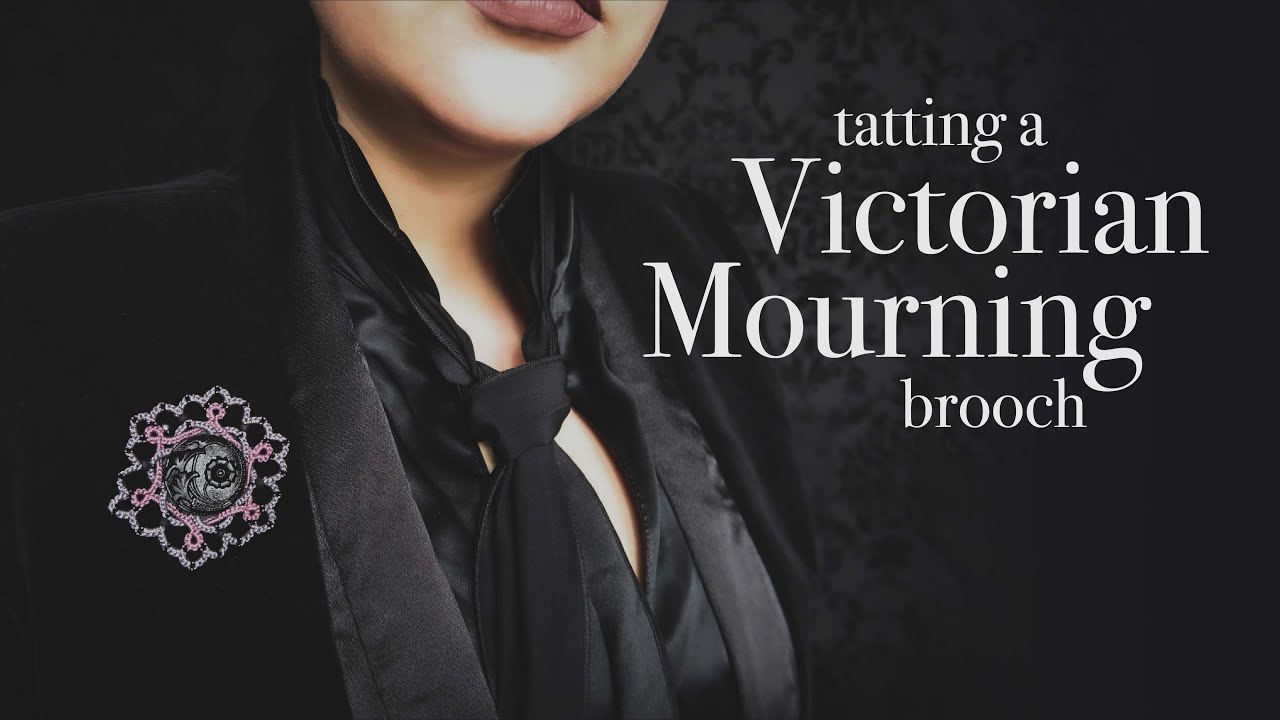 Tatting a Victorian mourning inspired brooch