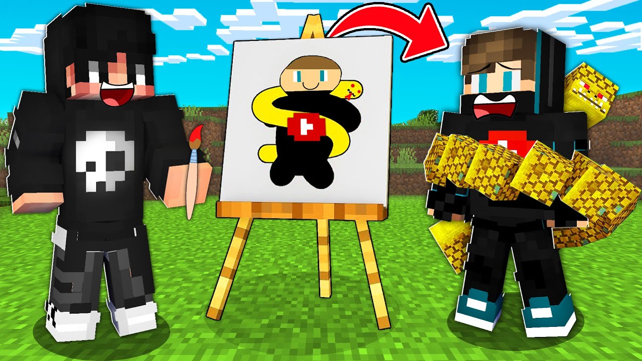ماين كرافت ولكن اي شيء ارسمه يتحول الى حقيقة!!؟
