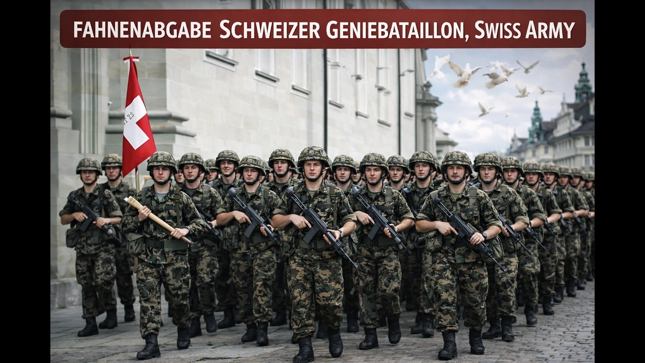 Klosterplatz St.Gallen - Fahnenabgabe Schweizer Armee Geniebataillon (G BAT) 27.08.2025 - Swiss Army