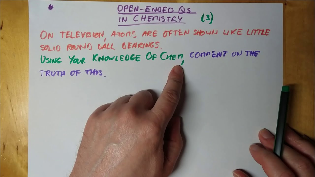 Open Ended Questions In Chemistry Tests