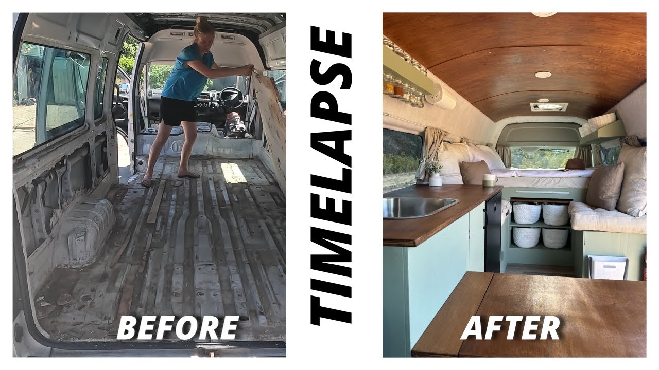 DIY Camper Van Conversion. Full Build Timelapse