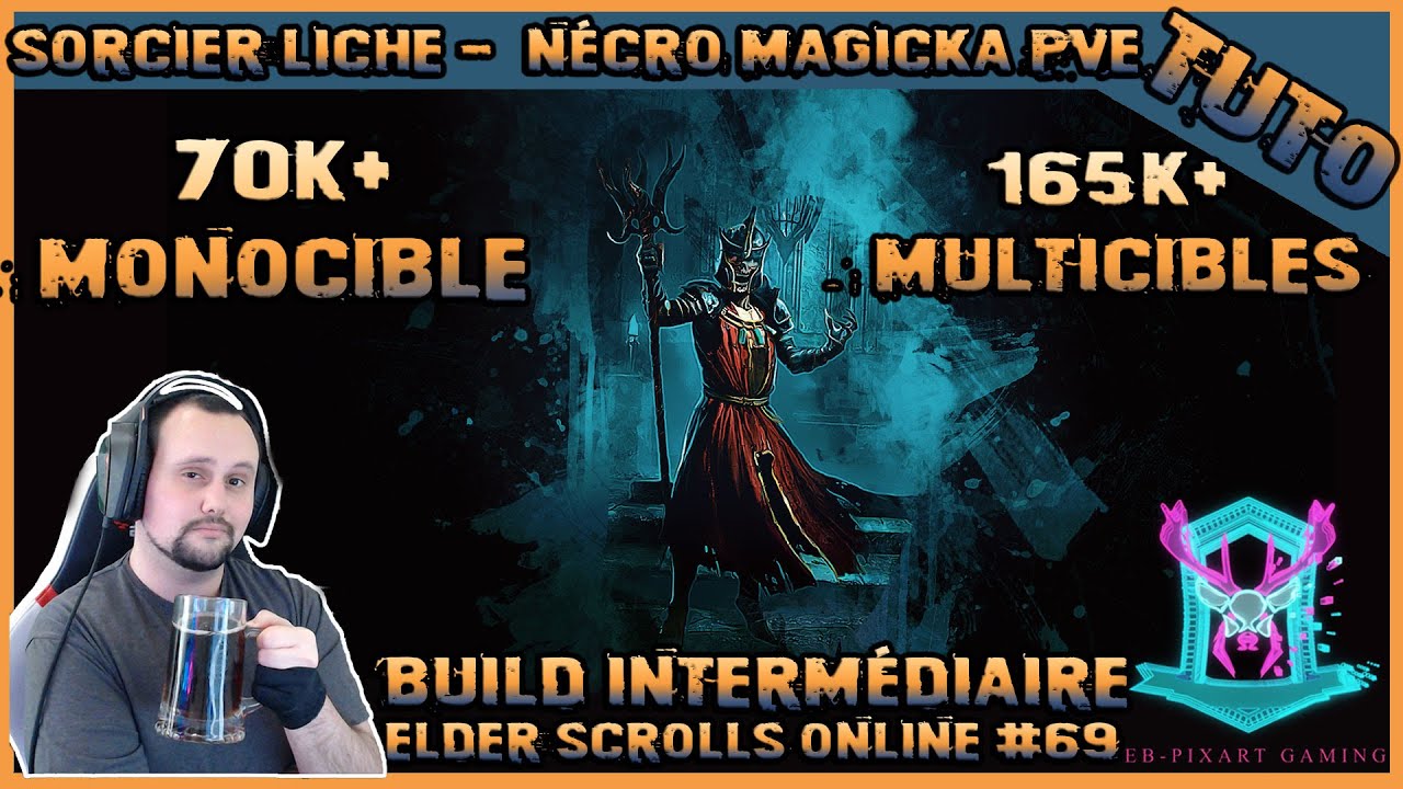 [tuto fr] Elder Scrolls Online : Build Necro magicka one bar pve 2025